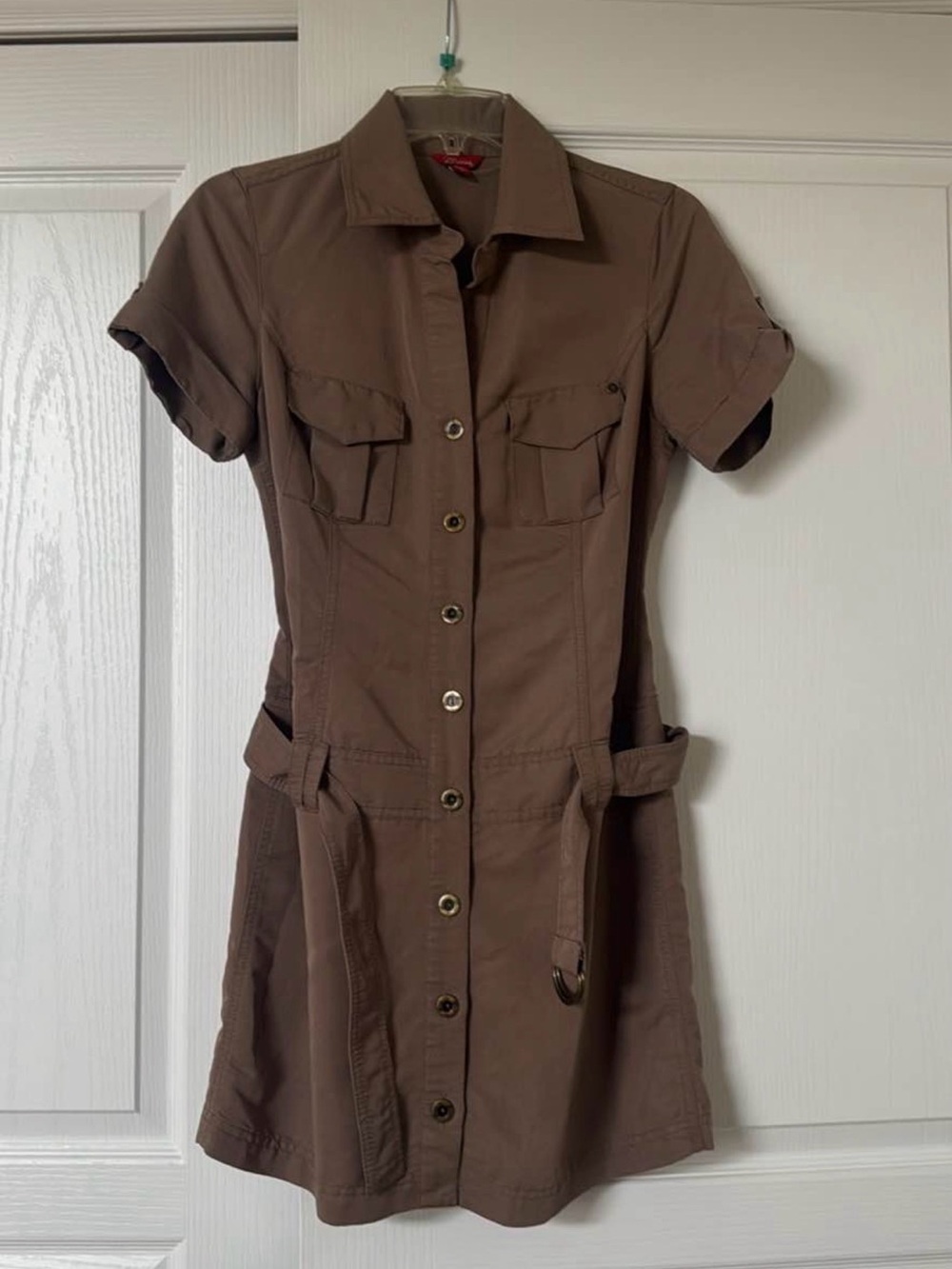 Vintage Guess Short Sleeve Utility Mini Dress
